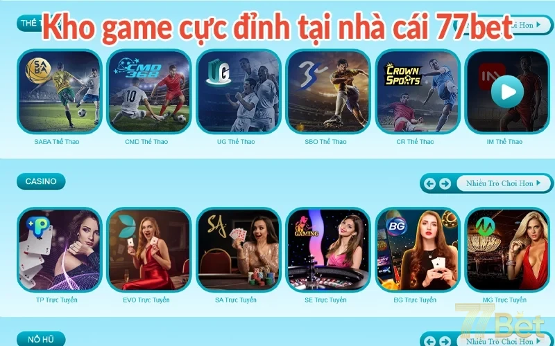 Kho game cực đỉnh tại nhà cái 77bet